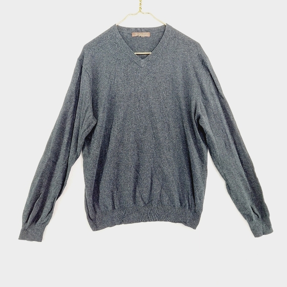 Chatham Road V-Neck Long Sleeve Cotton Cashmere Blend Soft Knit Sweater P4456 - Picture 1 of 7